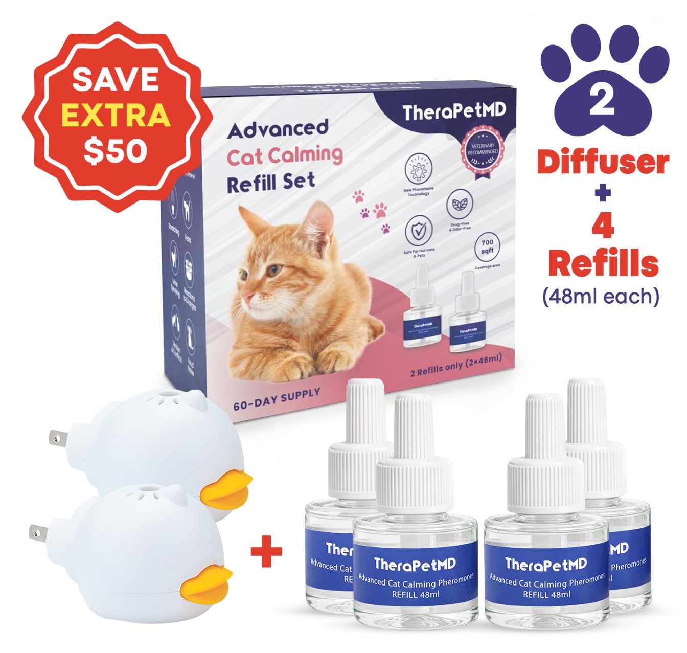 2x Extra Cat Diffusers - TheraPetMD