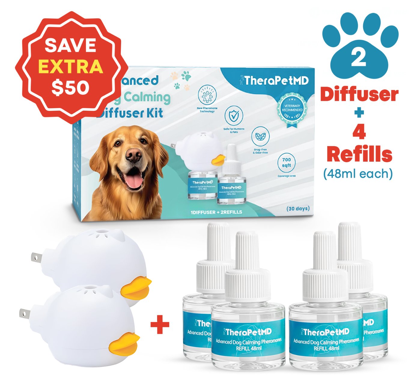 2x Extra Dog Diffusers - TheraPetMD