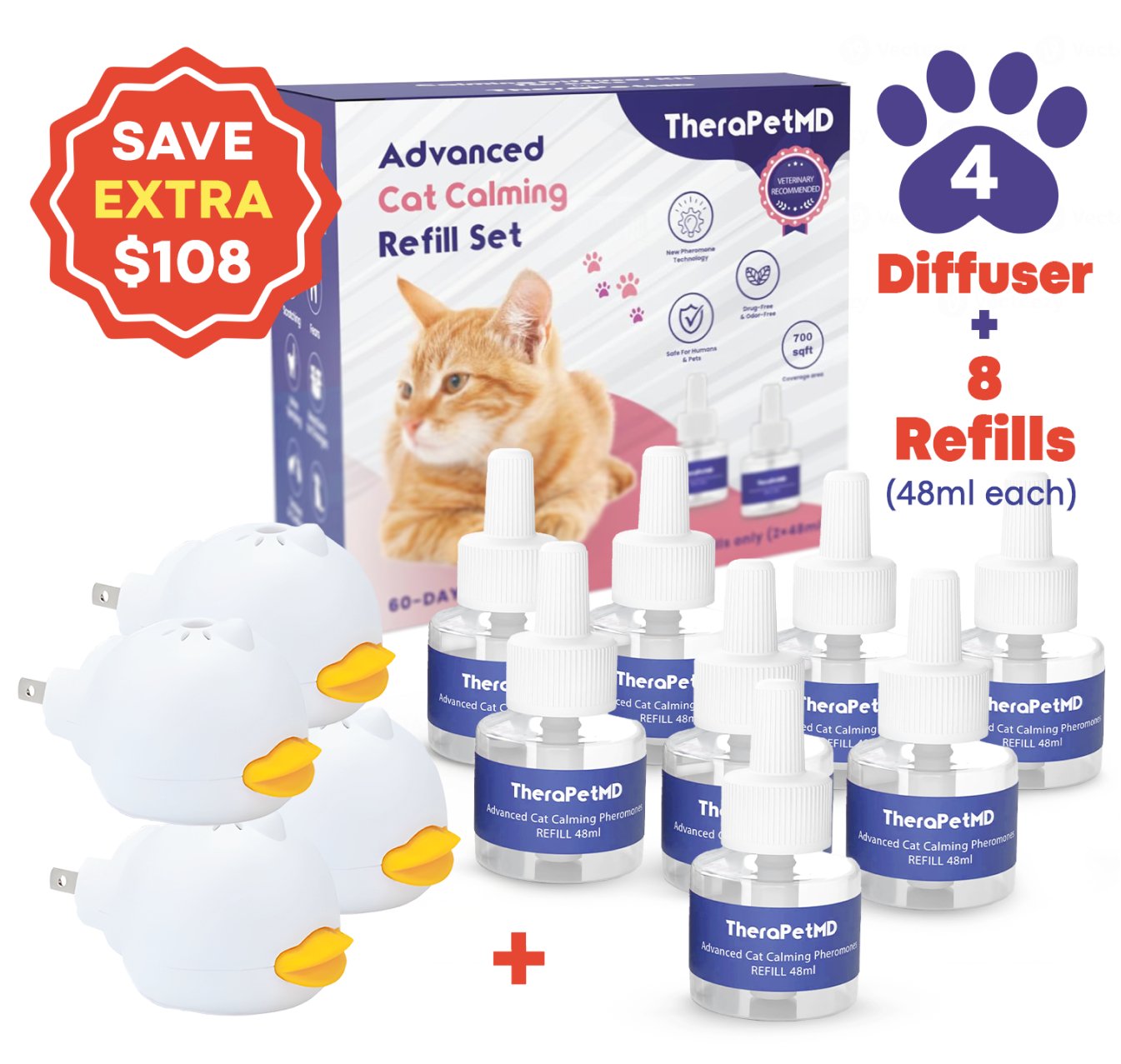 4x Extra Cat Diffusers - TheraPetMD